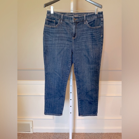 Chico's 10 1.5 So Slimming Girlfriend Slim Leg Crop denim jeans dark wash - Picture 1 of 7